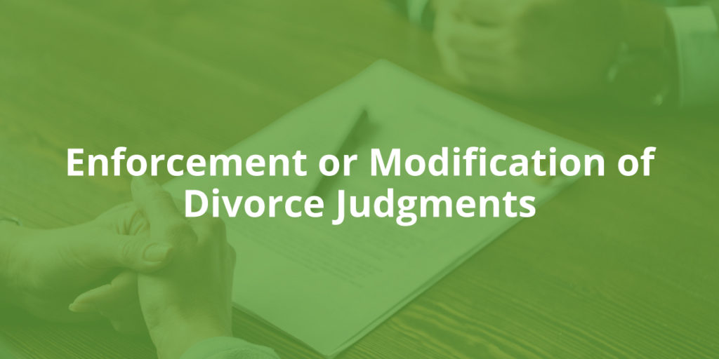 divorce judgments