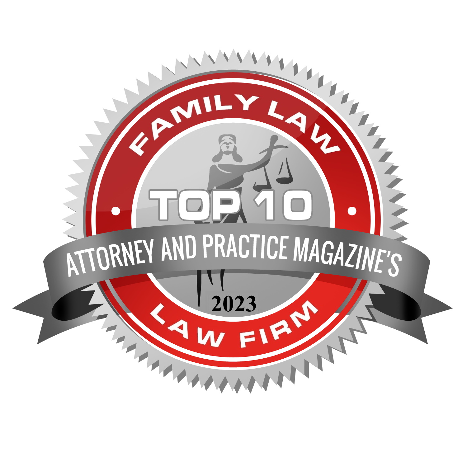 2023 Family Law Top 10 Firm Badge