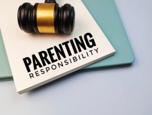 Parenting Responsibility Concept with Judge Gavel Representing Parental Rights Child Custody